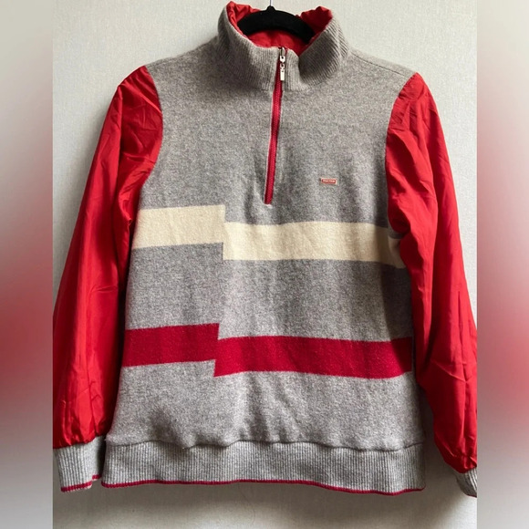 PGA Tour Other - PGA Tour Championship reversible 1/2 zip wool nylon pullover Sz S  18” PTP